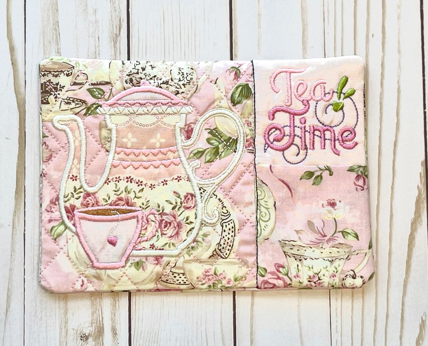 ITH Tea Time Mug Rug | Machine Embroidery Designs by JuJu
