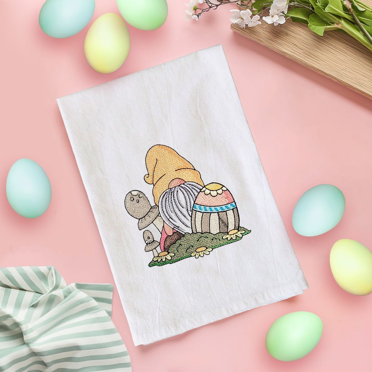 Easter Gnome Egg Mushrooms | Machine Embroidery Designs by JuJu