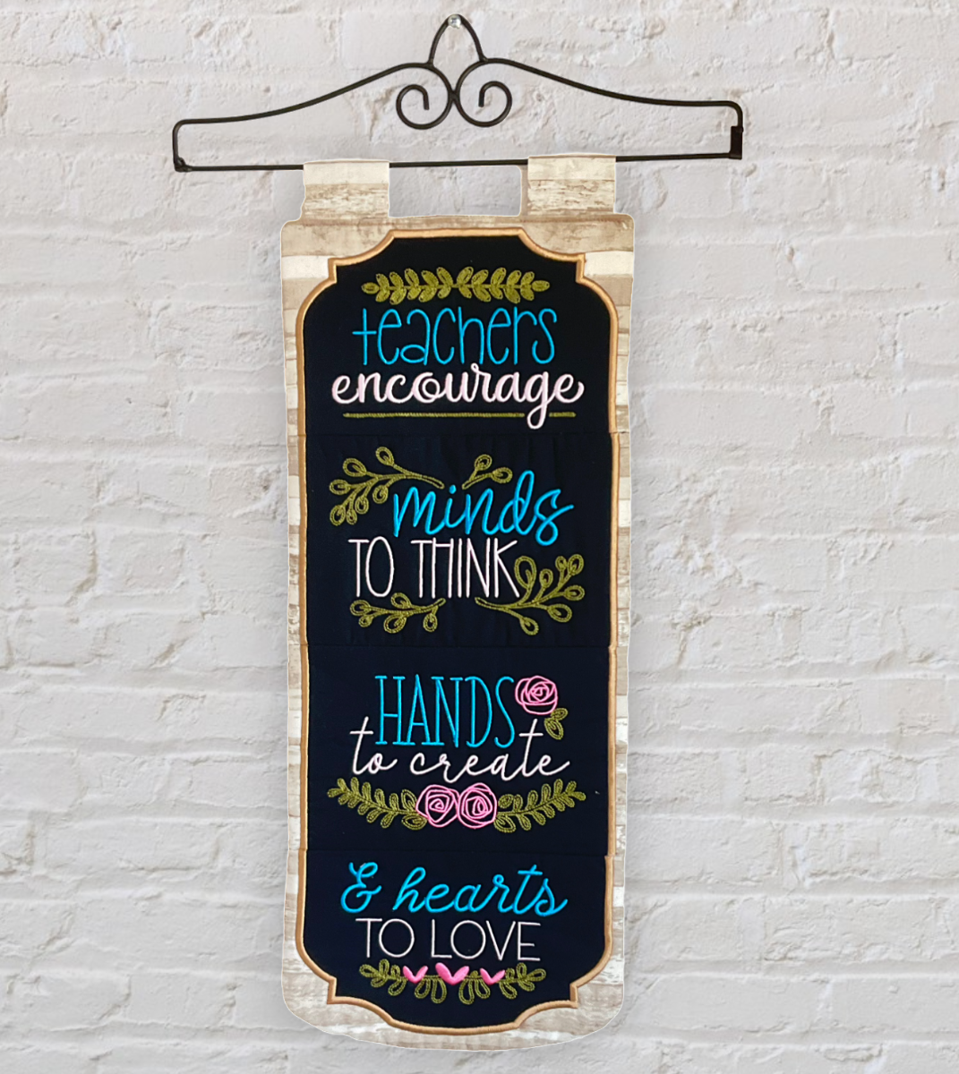 ITH Teacher Appreciation Wall Hanging | Machine Embroidery Designs by JuJu