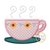 Teacup Applique | Machine Embroidery Designs by JuJu