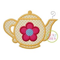 Teapot Applique | Machine Embroidery Designs by JuJu