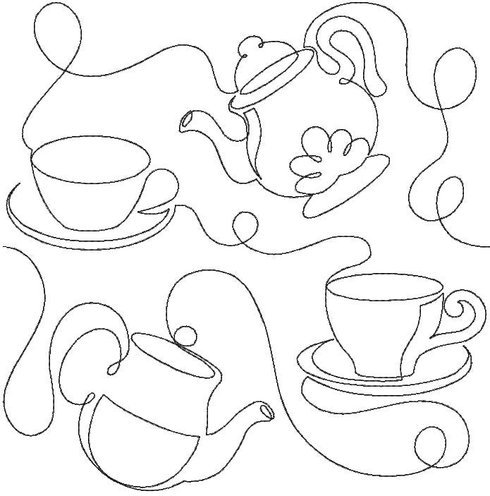 Teatime End-to-End Quilting | Machine Embroidery Designs by JuJu