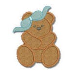 Fuzzy Teddy Bear Applique Machine Embroidery Designs by JuJu 