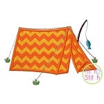 Tent Applique | Machine Embroidery Designs by JuJu