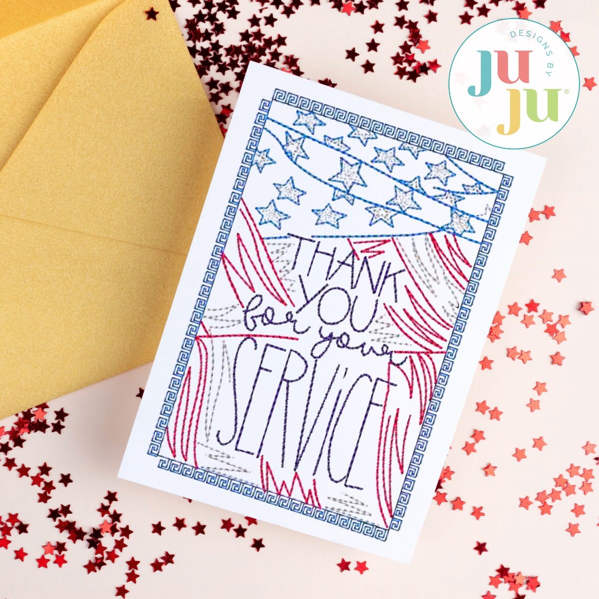 Thank You Greeting Cards Embroidery Design Set 2