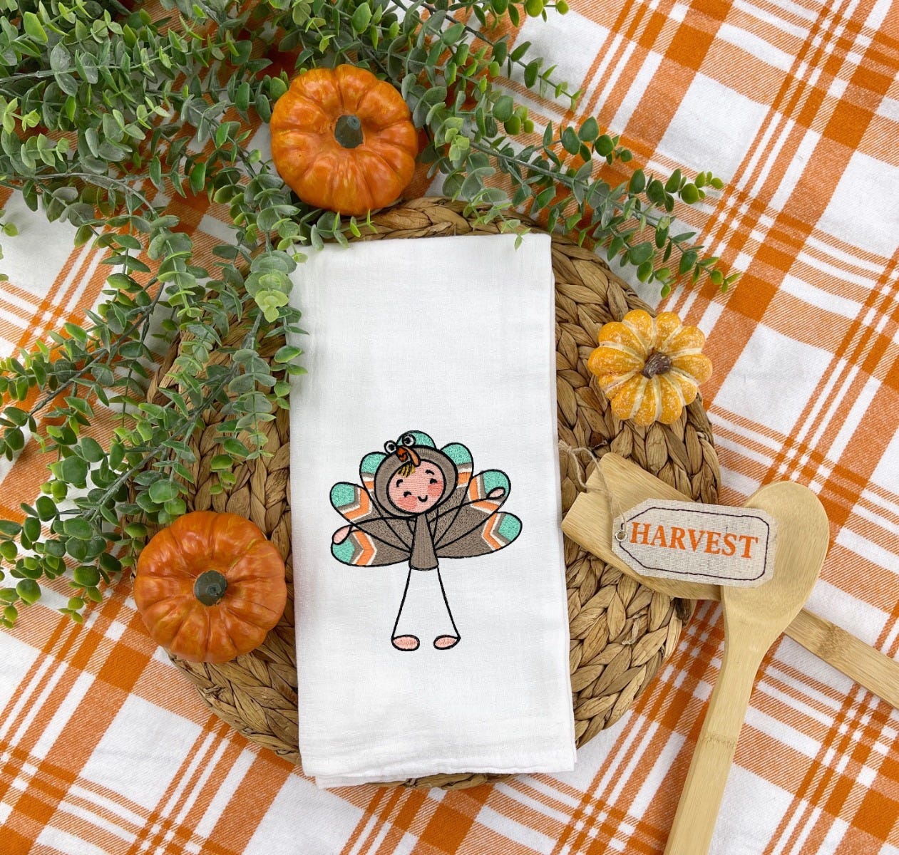 Thanksgiving Stix People | Machine Embroidery Designs by JuJu