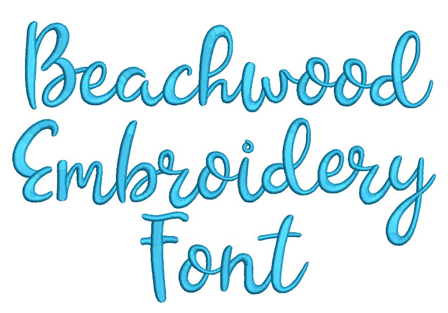 Beachwood Embroidery Font | Machine Embroidery Designs by JuJu