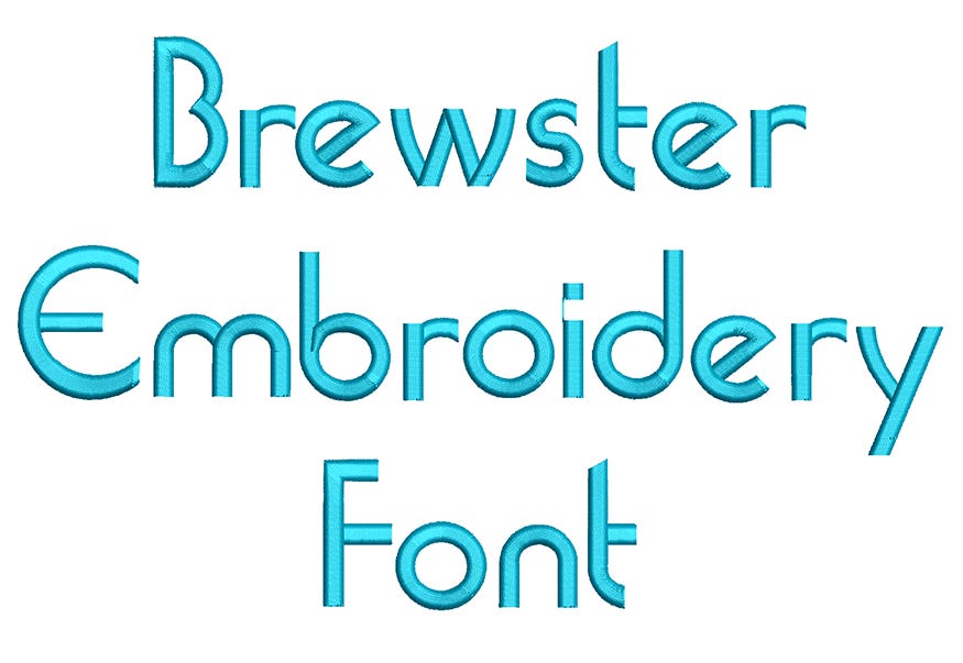 Brewster Embroidery Font | Machine Embroidery Designs by JuJu