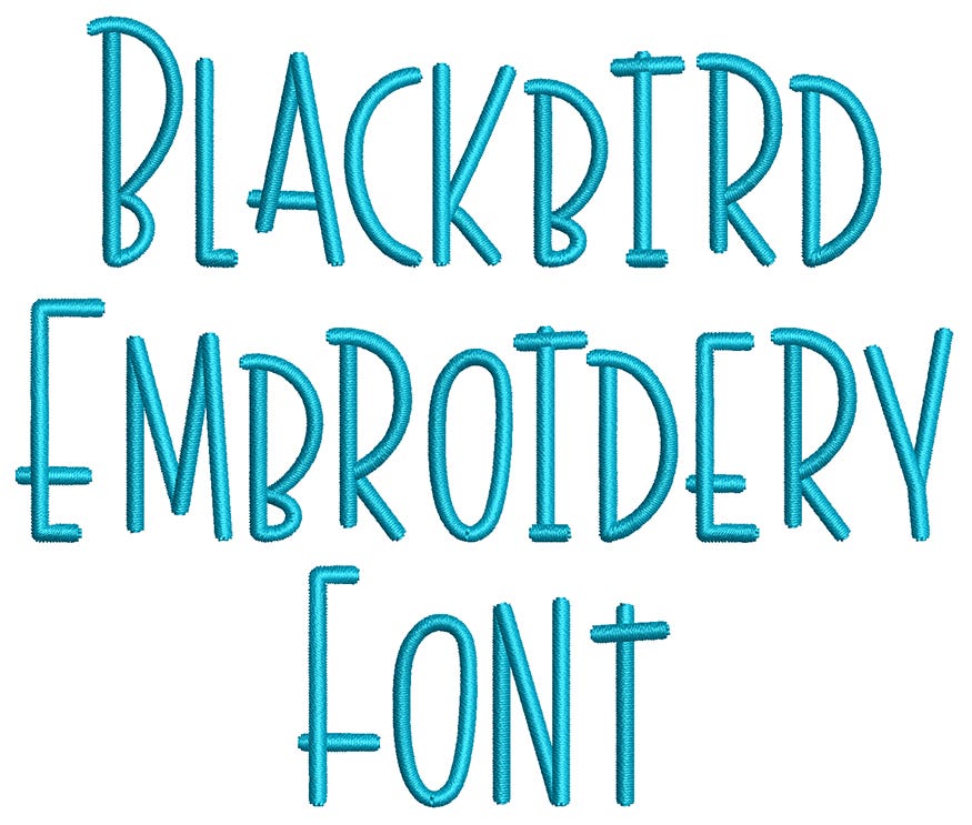 Blackbird Embroidery Font | Machine Embroidery Designs by JuJu
