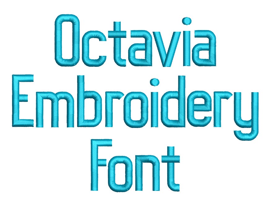 Octavia Embroidery Font | Machine Embroidery Designs by JuJu