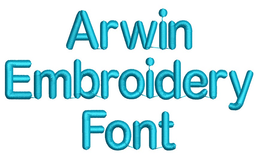 Arwin Embroidery Font | Machine Embroidery Designs by JuJu