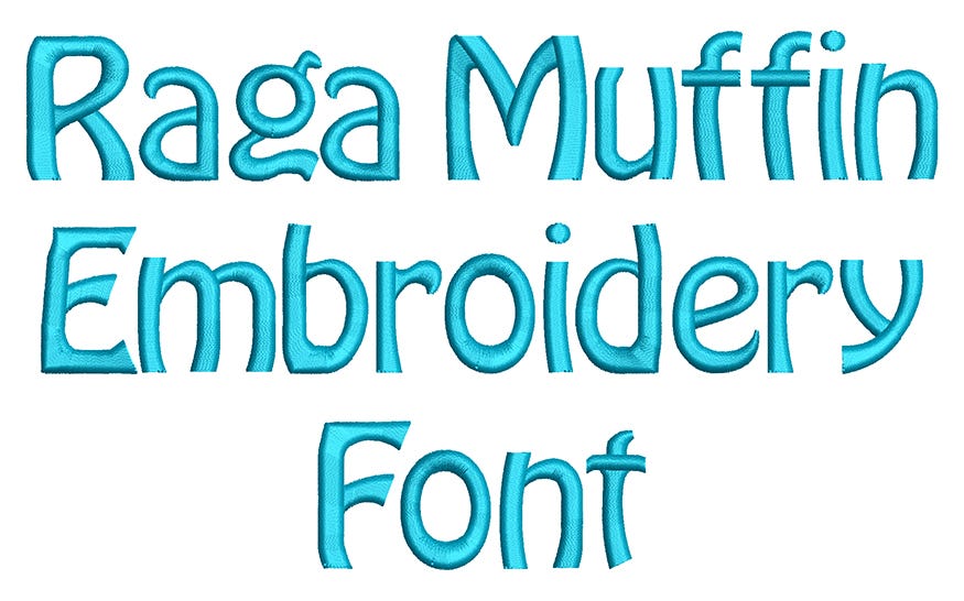 Ragamuffin Embroidery Font | Machine Embroidery Designs by JuJu