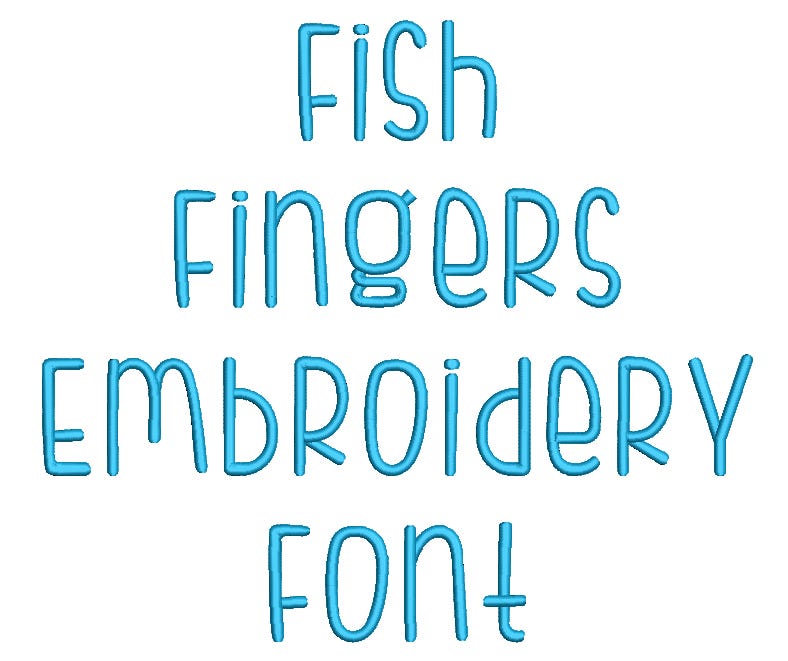 Fish Fingers Embroidery Font | Machine Embroidery Designs by JuJu
