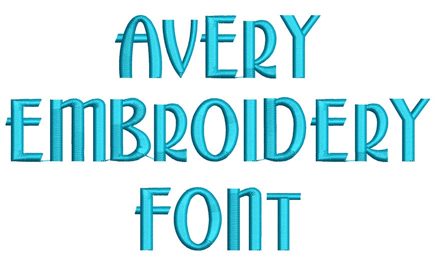 Avery Embroidery Font | Machine Embroidery Designs by JuJu