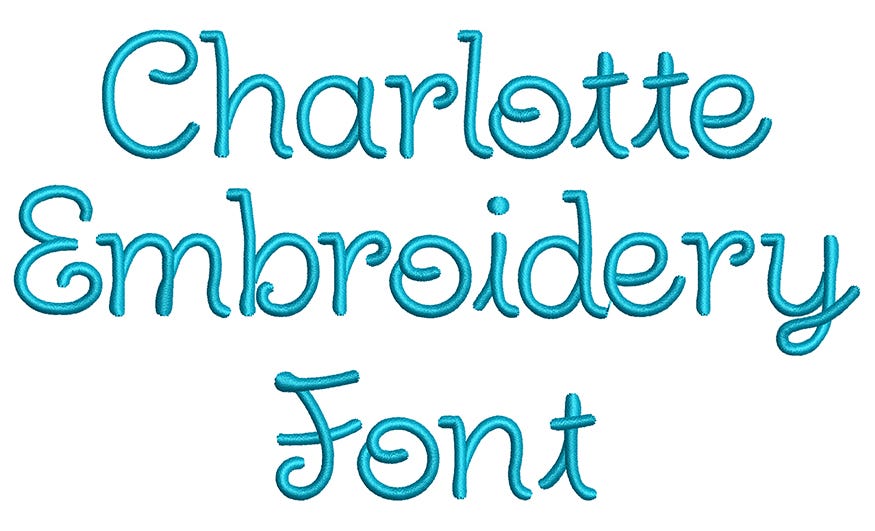 Charlotte Embroidery Font | Machine Embroidery Designs by JuJu