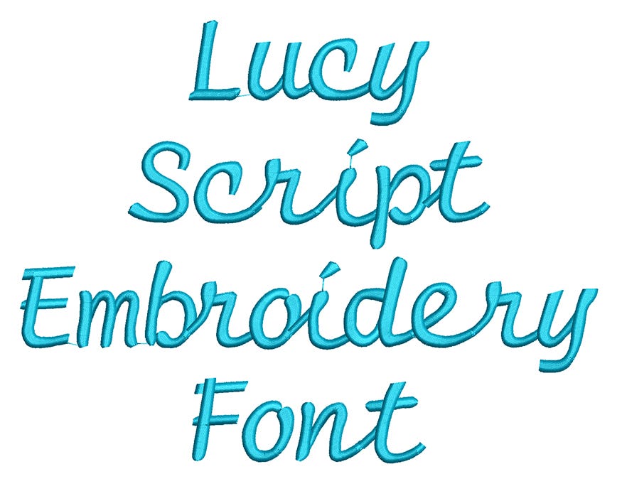 Lucy Script Embroidery Font | Machine Embroidery Designs by JuJu