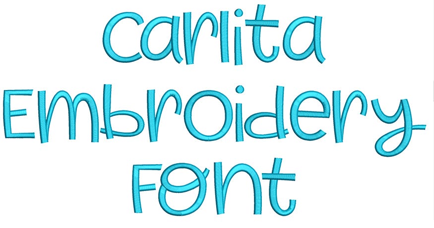 Carlita Embroidery Font | Machine Embroidery Designs by JuJu