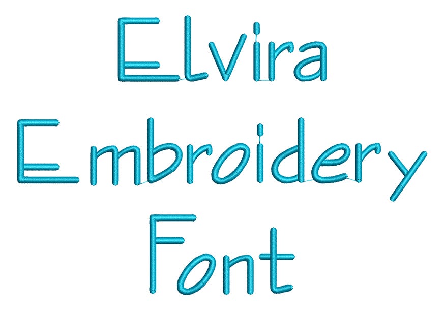 Elvira Embroidery Font | Machine Embroidery Designs by JuJu