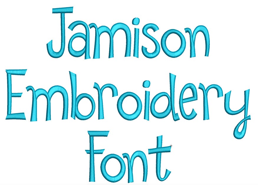 Jamison Embroidery Font | Machine Embroidery Designs by JuJu