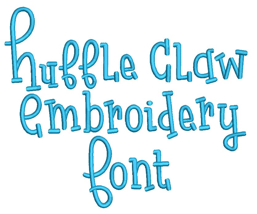 Huffle Claw Embroidery Font | Machine Embroidery Designs by JuJu