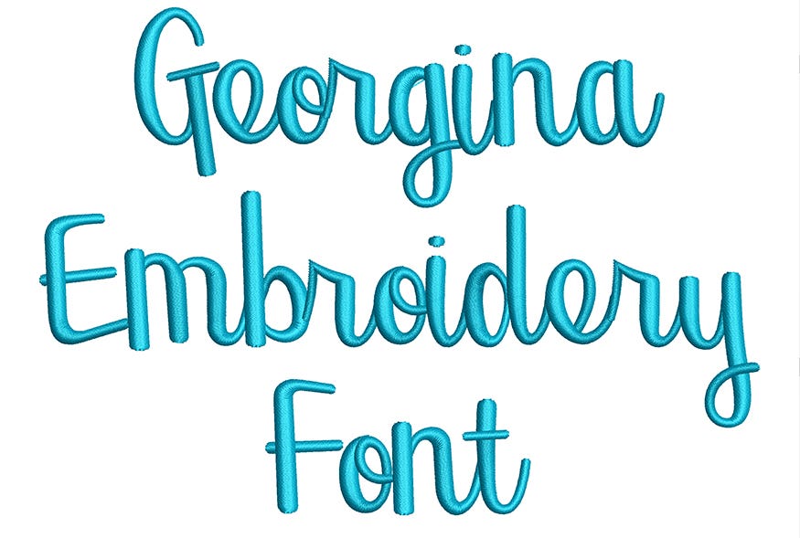 Georgina Embroidery Font | Machine Embroidery Designs by JuJu