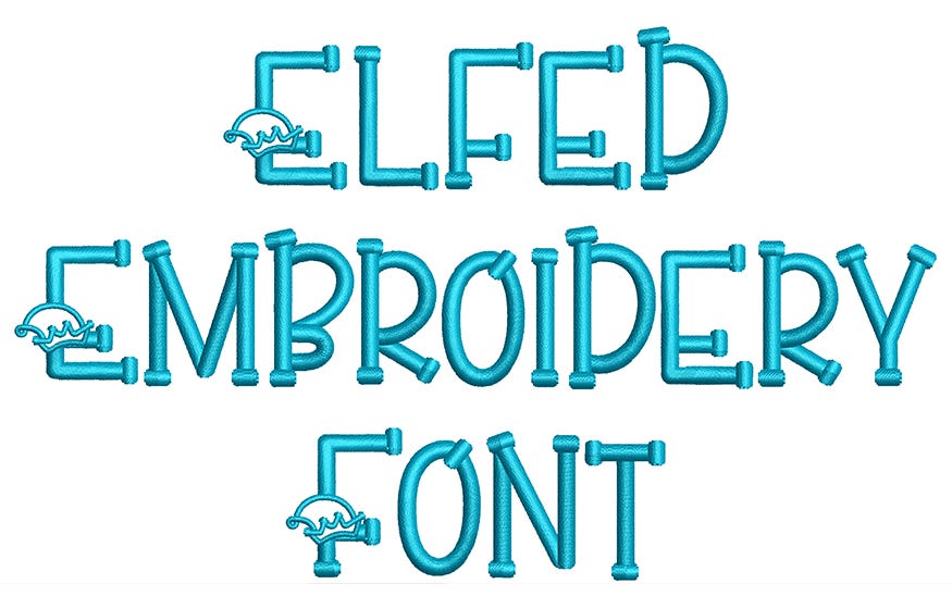 Elfed Embroidery Font | Machine Embroidery Designs by JuJu