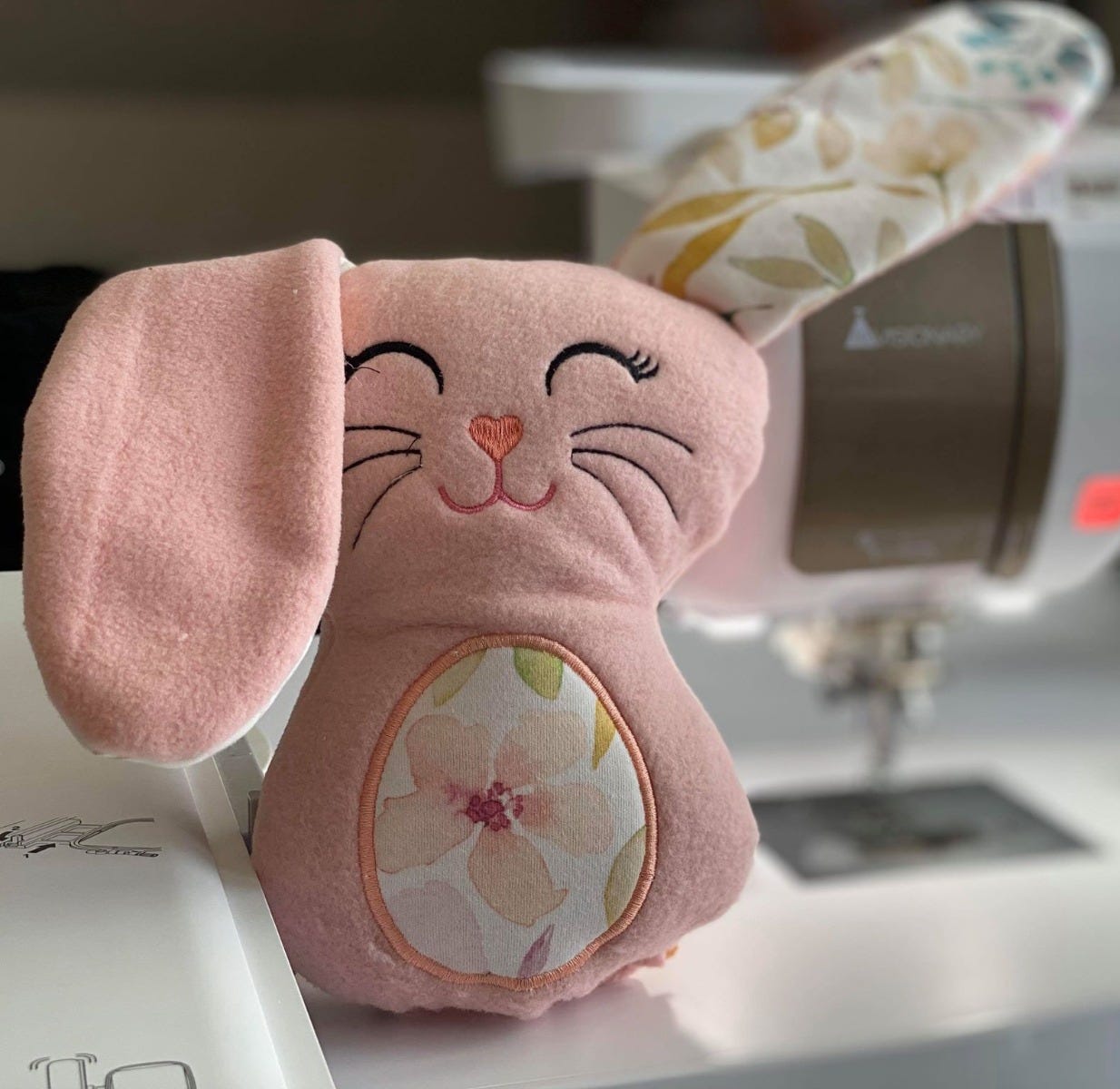 In The Hoop Bonnie Bunny | Machine Embroidery Designs by JuJu