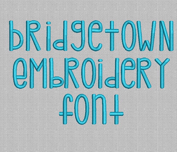 Bridgetown Embroidery Font Machine Embroidery Designs by JuJu