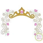 Tiara Princess Frame Embroidery | Machine Embroidery Designs by JuJu