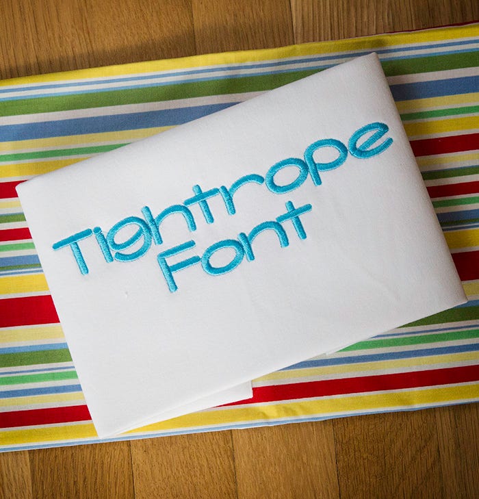 Tightrope Embroidery Font Machine Embroidery Designs by JuJu