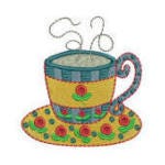 Time for Tea Machine Embroidery Designs by JuJu