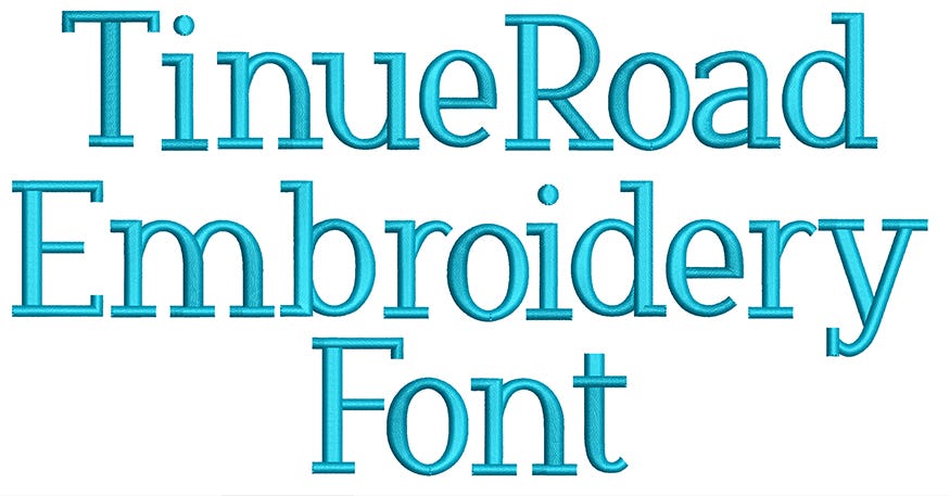 Tinue Road Embroidery Font | Machine Embroidery Designs by JuJu