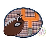 Tough Football Goal Post Applique | Machine Embroidery Designs by JuJu