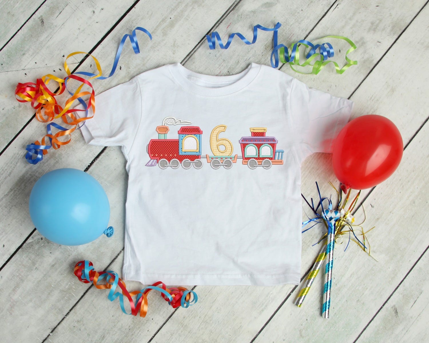 Trains Numbers Applique | Machine Embroidery Designs by JuJu