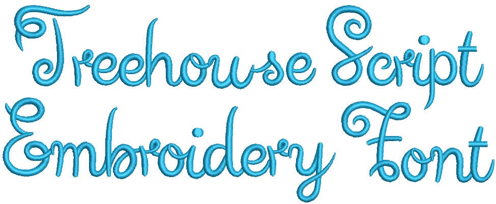 Treehouse Script Embroidery Font | Machine Embroidery Designs by JuJu