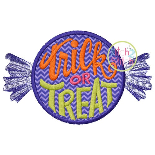 Trick or Treat Candy Applique | Machine Embroidery Designs by JuJu