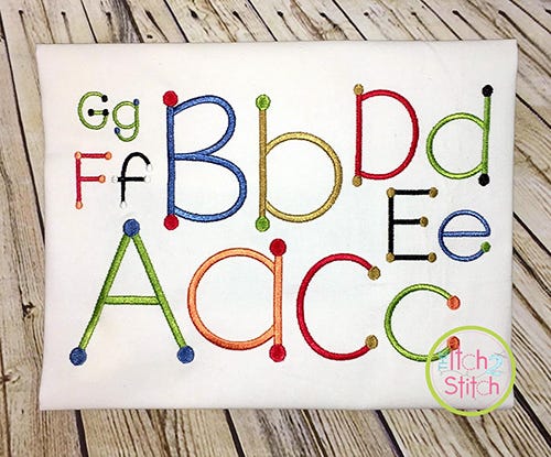 True Colors Two Color Embroidery Font | Machine Embroidery Designs by JuJu