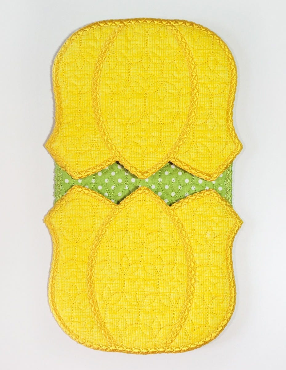 ITH Tulips Potholder | Machine Embroidery Designs by JuJu