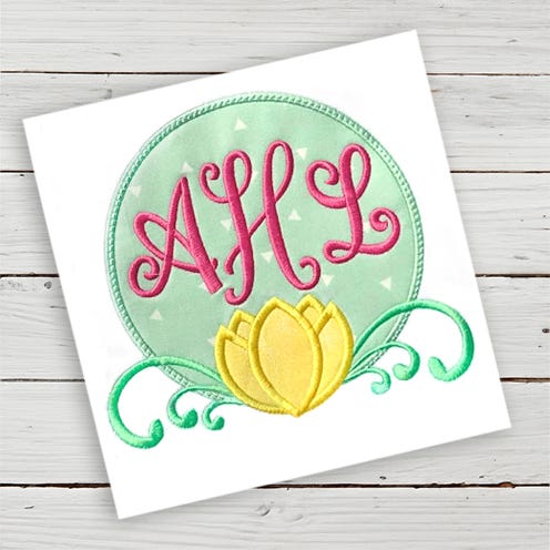 Tulip Frame | Machine Embroidery Designs by JuJu