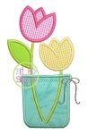 Tulip Jar Applique | Machine Embroidery Designs by JuJu