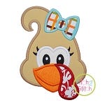 Turkey Face Girl Applique | Machine Embroidery Designs by JuJu