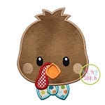 Turkey Head Boy Applique | Machine Embroidery Designs by JuJu