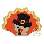 Turkey with Hat Boy Applique | Machine Embroidery Designs by JuJu