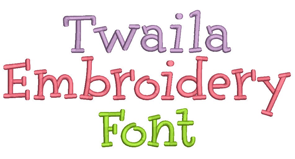 Twaila Embroidery Font Machine Embroidery Designs by JuJu