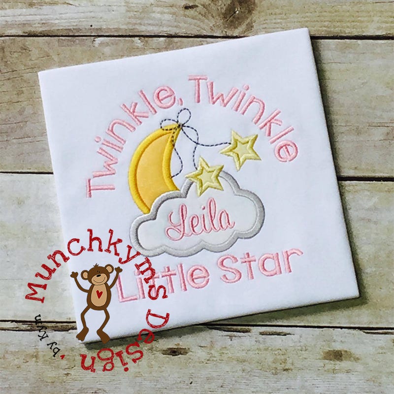 Twinkle Twinkle Little Star | Machine Embroidery Designs by JuJu
