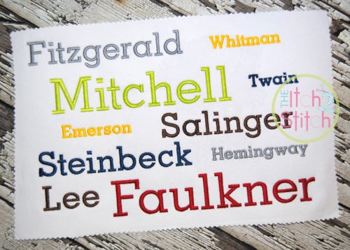 I2S Typewriter Embroidery Font | Machine Embroidery Designs by JuJu