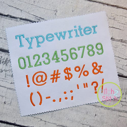 I2S Typewriter Embroidery Font | Machine Embroidery Designs by JuJu