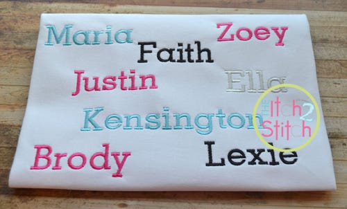 I2S Typewriter Embroidery Font | Machine Embroidery Designs by JuJu