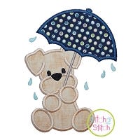 Umbrella Dog Applique Design | Machine Embroidery Designs by JuJu