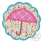 Umbrella Scallop Applique | Machine Embroidery Designs by JuJu